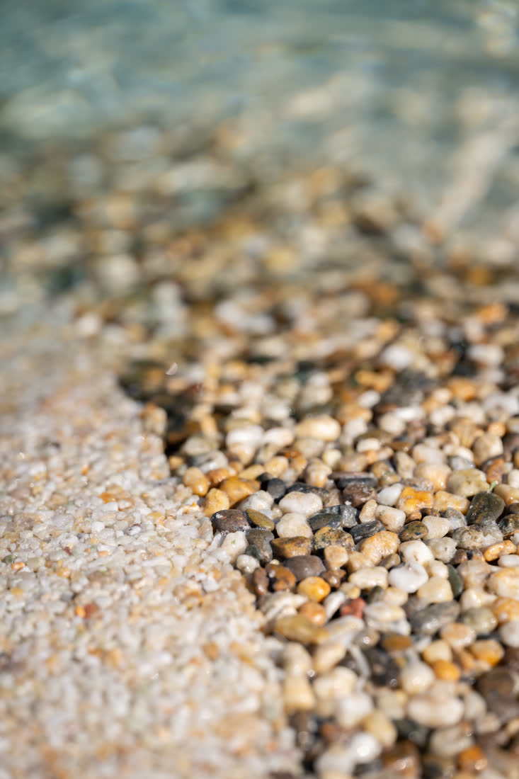 Macro della graniglia di marmo